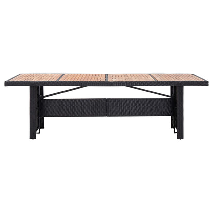 Vidaxl Set Comedor De Jardín 11 Pzas Ratán Sintético Y Madera Negro_3
