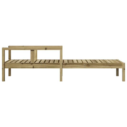 Tumbona De Madera De Pino Impregnada 199,5x62x55 Cm / Vetonek_0