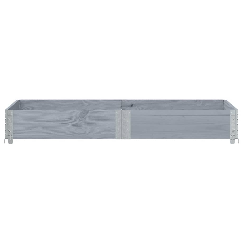 Jardinera De Madera Maciza De Pino Gris 150x50 Cm_2