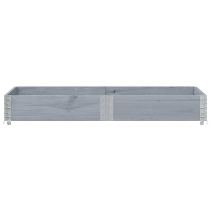 Jardinera De Madera Maciza De Pino Gris 150x50 Cm_2