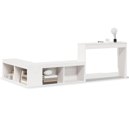 Mueble Con Escritorio Madera Maciza Pino 222x122x75 Cm_0