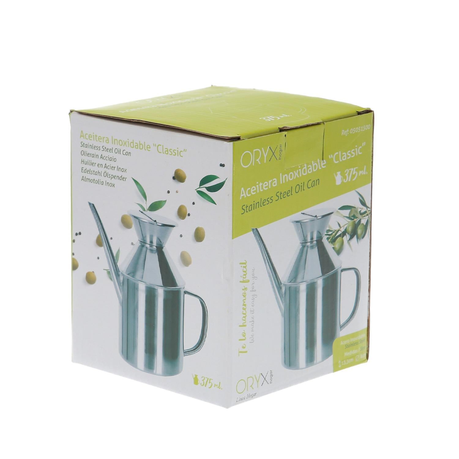 Aceitera Acero Inoxidable Modelo Classic 375ml._2