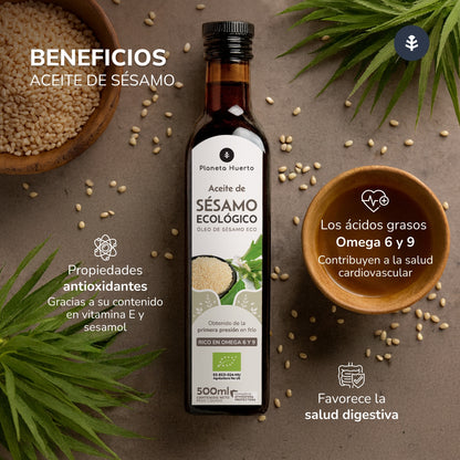 Aceite de Sésamo prensado en frío ECO Planeta Huerto 500 ml