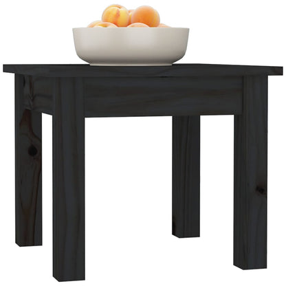 Mesa De Centro De Madera Maciza De Pino Negro 35x35x30 Cm_2