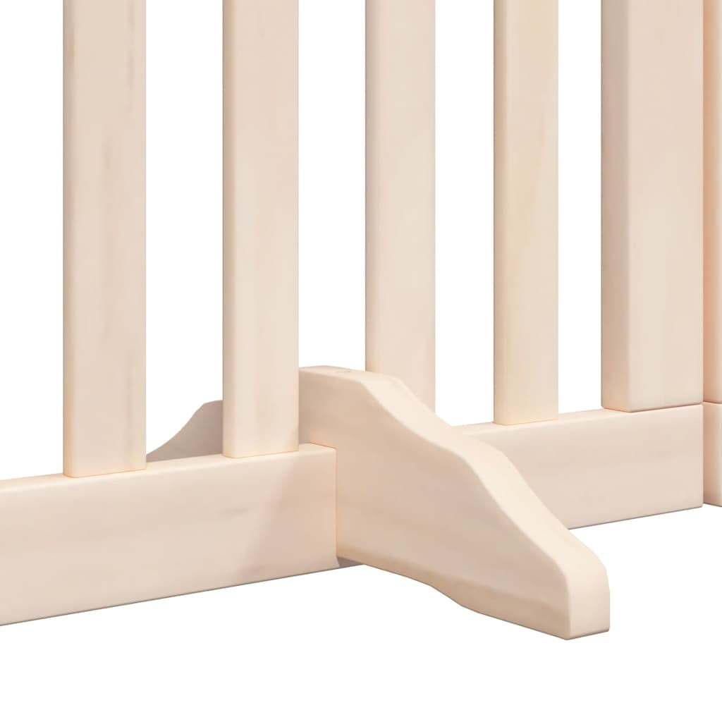 Vidaxl Puerta Para Perros Plegable 9 Paneles Madera De Álamo 450 Cm_4