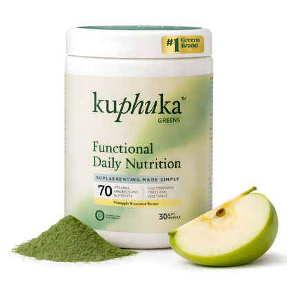 Suplemento Natural en polvo con mas de 70 ingredientes - 30 dosis - sabor Manzana/Vainilla - 411gr - Kuphuka_0