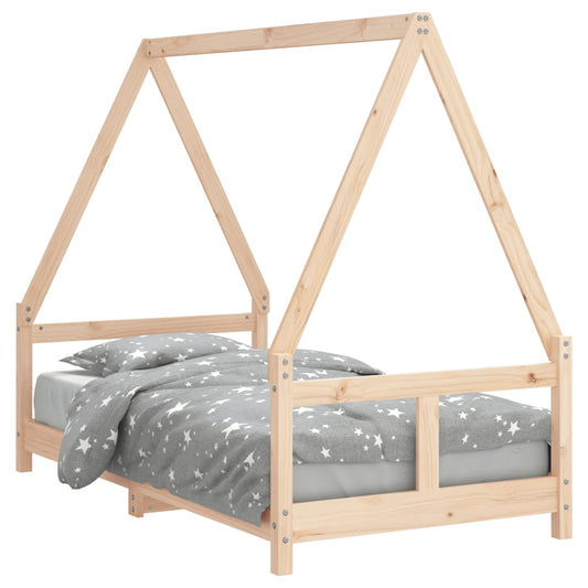 Vidaxl Estructura De Cama Para Niños Madera Maciza De Pino 80x160 Cm_0