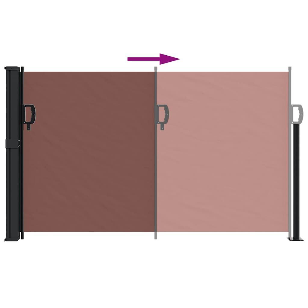 Vidaxl Toldo Lateral Retráctil Marrón 117x300 Cm_4
