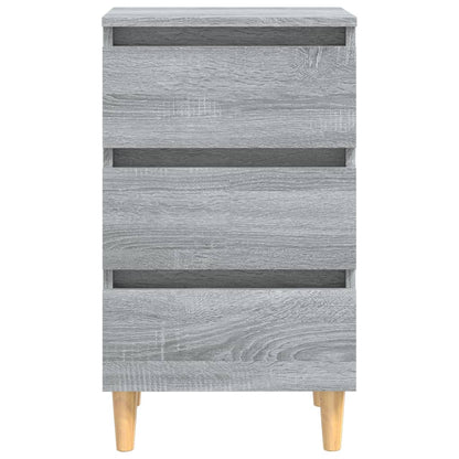 Mesitas De Noche 2 Uds Con Patas Madera Gris Sonoma 40x35x69 Cm_1