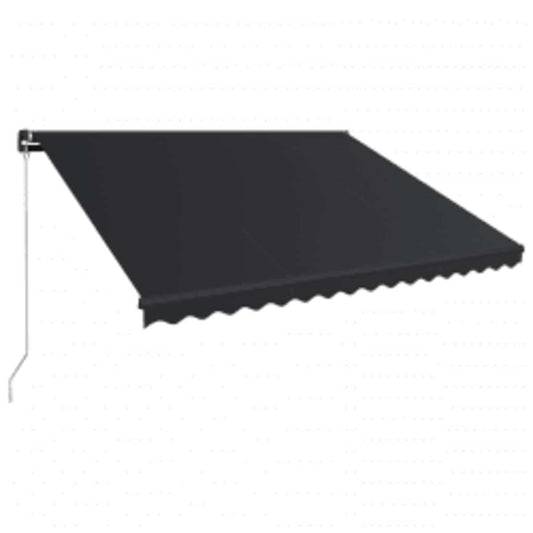 Vidaxl Toldo Retráctil Manual Con Led Gris Antracita 450x300 Cm_0