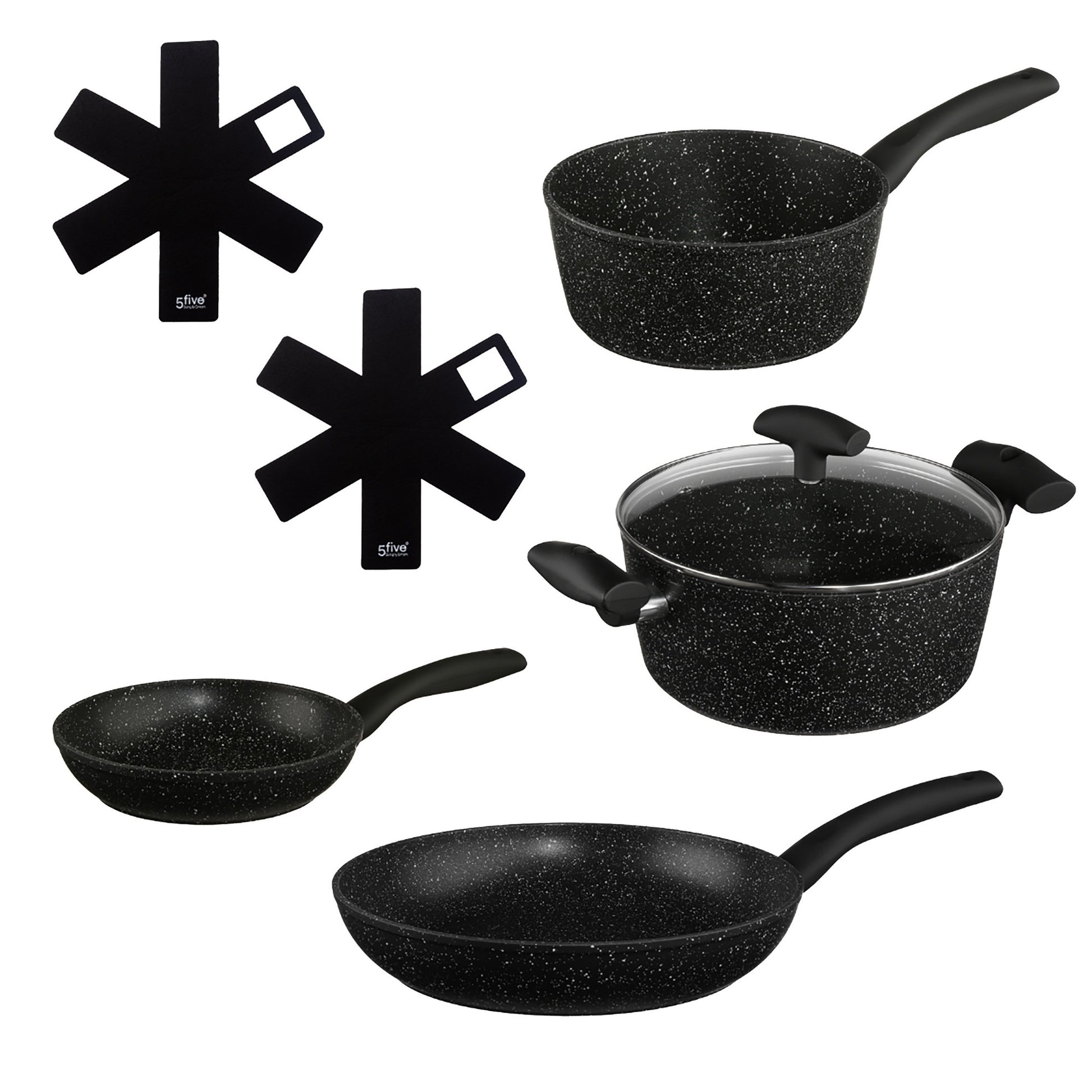 Batería De Cocina En Aluminio De Color Negro_0