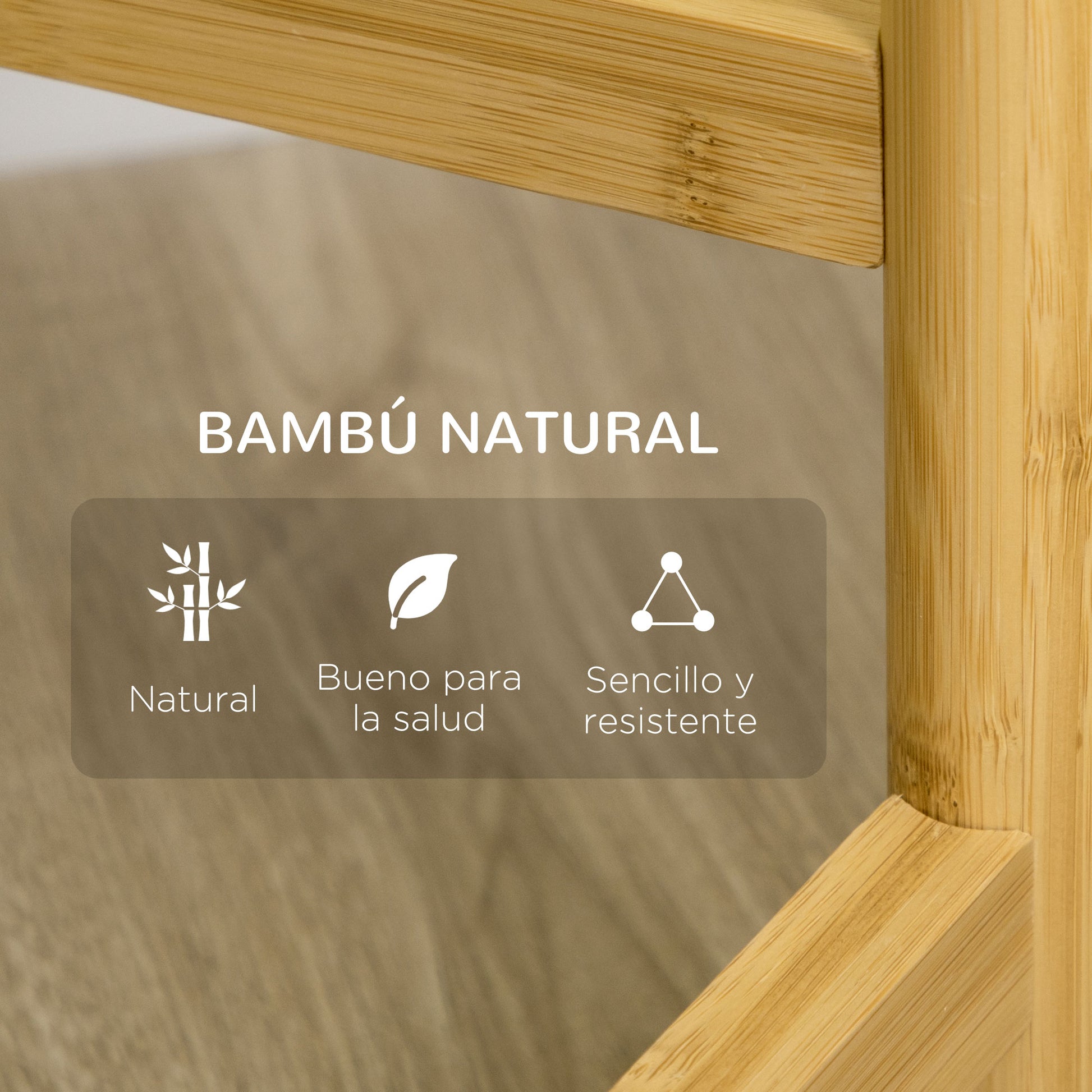 Outsunny Soporte Para Plantas Con Pies De Bambú Ø28x80 Cm Naturaly Blanco_4