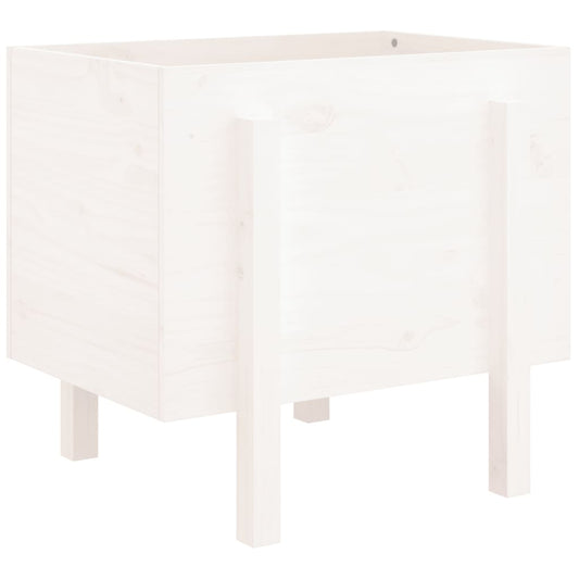 Jardinera De Madera Maciza De Pino Blanco 62x50x57 Cm_0