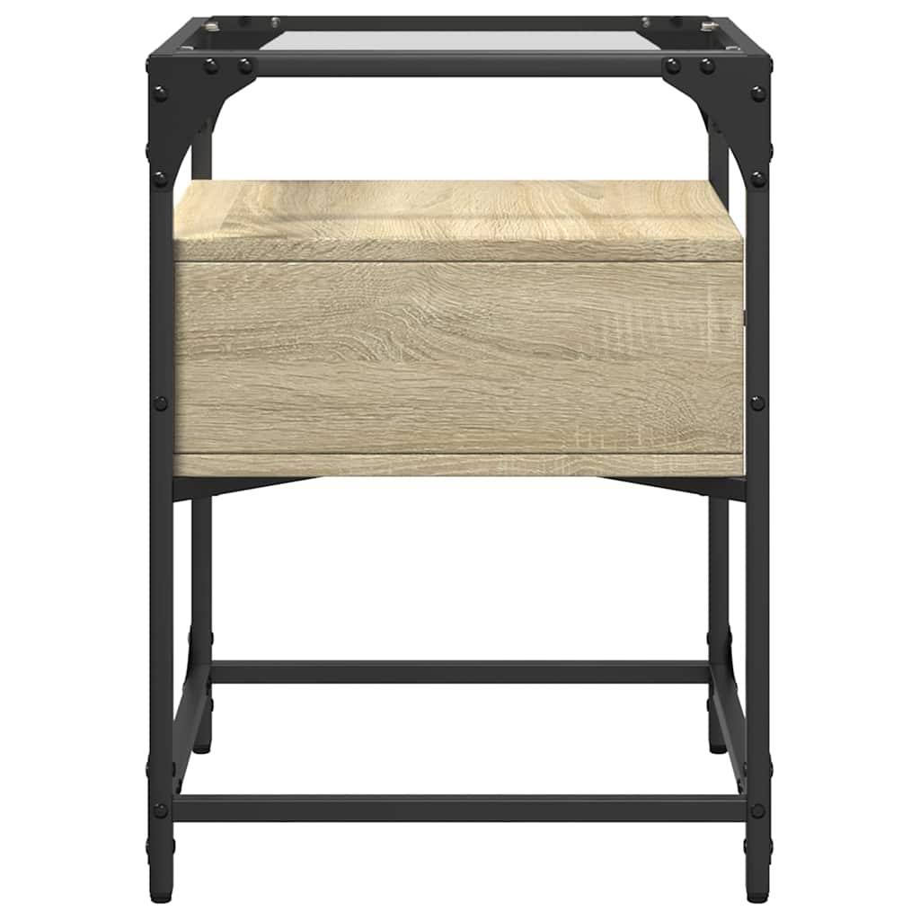 Mesitas Noche 2 Uds Madera Ingeniería Roble Sonoma 40x40x55 Cm_4