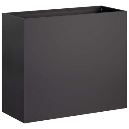Macetero De Jardín Negro 50 X 20 X 40 Cm Acero Laminado En Frío_0