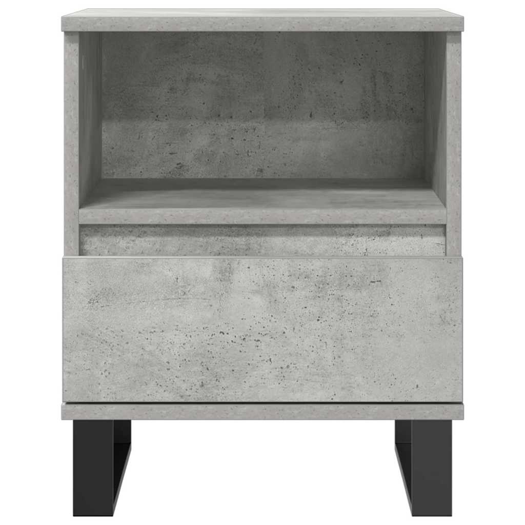Mesitas Noche 2 Uds Madera Ingeniería Gris Hormigón 40x35x50 Cm_3