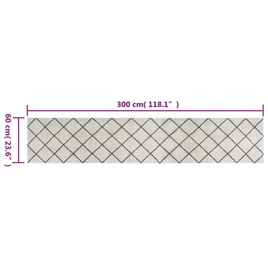 Vidaxl Alfombra De Cocina Lavable Terciopelo Cuadrados 60x300 Cm_2