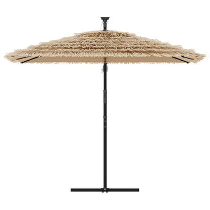 Vidaxl Sombrilla De Jardín Con Leds Poste Acero Marrón 269x269x235 Cm_3