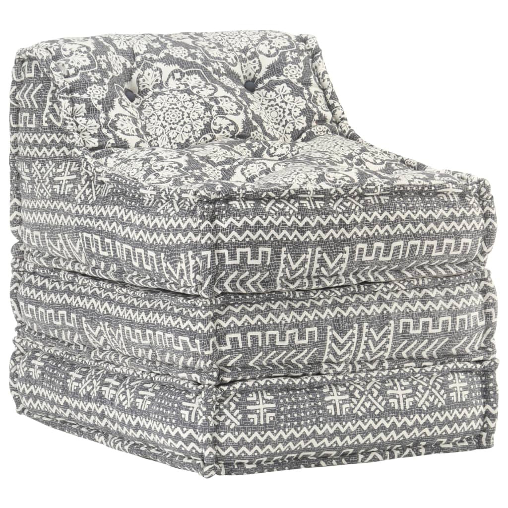 Vidaxl Puf Modular De Tela Gris Claro_0