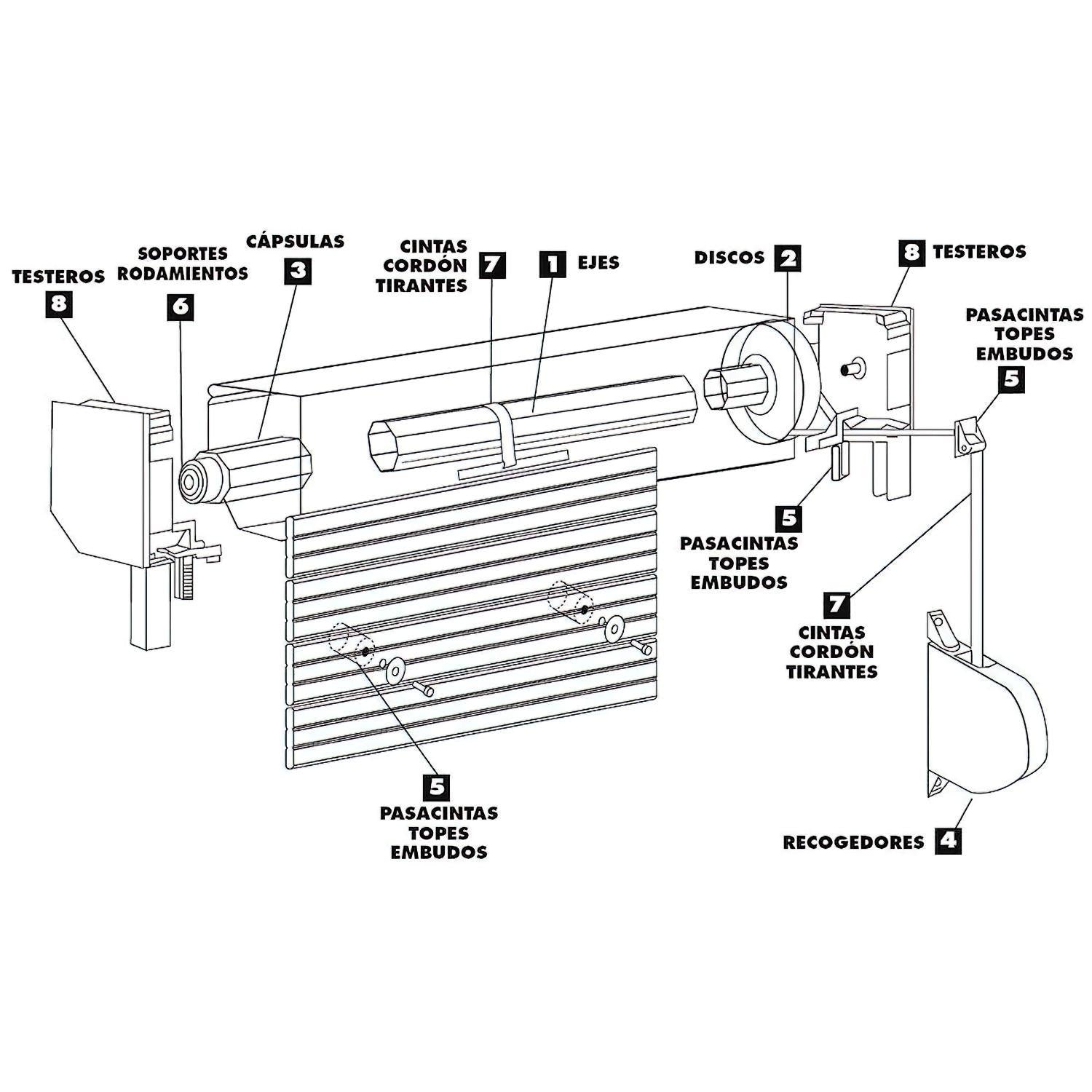Recogedor Persiana Universal Blanco Cinta 20 Mm._2