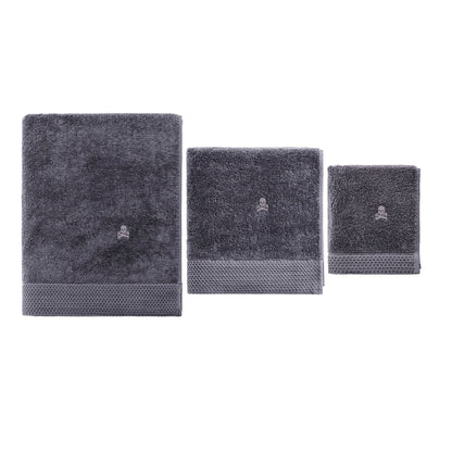 Juego De 3 Toallas Gris Oscuro (tocador 30x50cm, Manos 50x100cm Y Baño 90x150cm) Scalpers Home_0