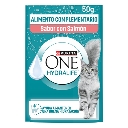Snack líquido hidratante para gatos Hydralife con salmón Purina ONE 50 g