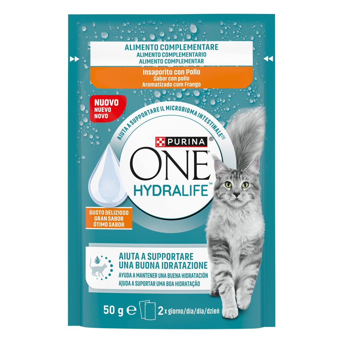Snack líquido hidratante para gatos Hydralife con pollo Purina ONE 50 g