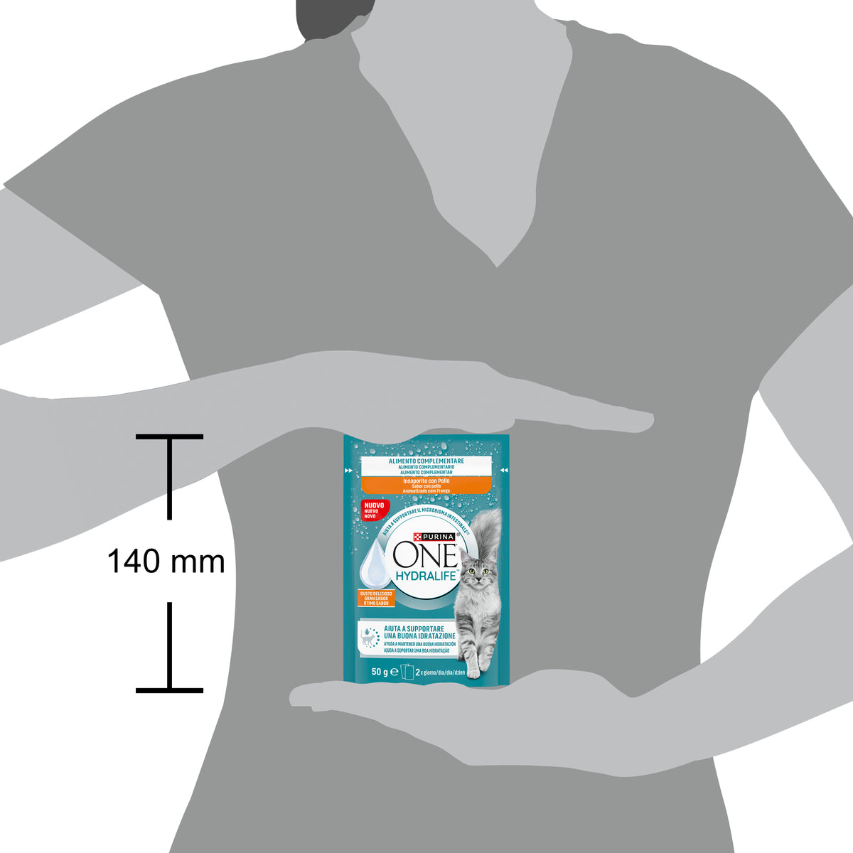 Snack líquido hidratante para gatos Hydralife con pollo Purina ONE 50 g