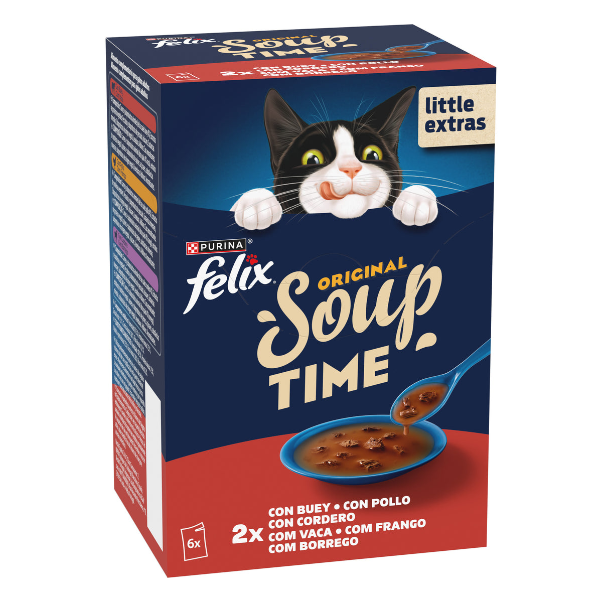 Sopa para gatos con carne Felix Soup 6 x 48 g