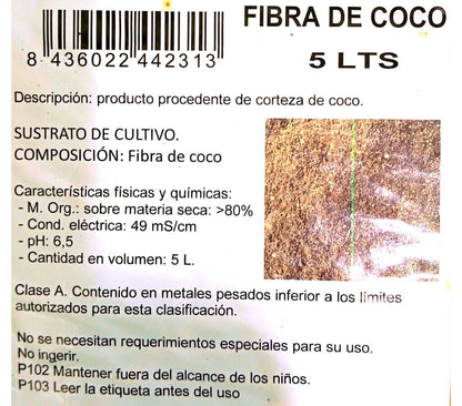 Sisanflor Fibra De Coco 5 Lt