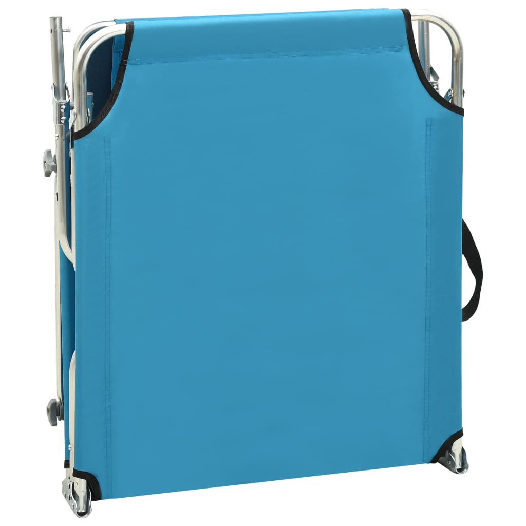Tumbona Plegable Con Toldo Aluminio Azul_5