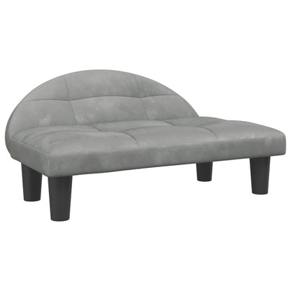 Cama Para Perros De Terciopelo Gris Claro 70x52x30 Cm / Vetonek_0