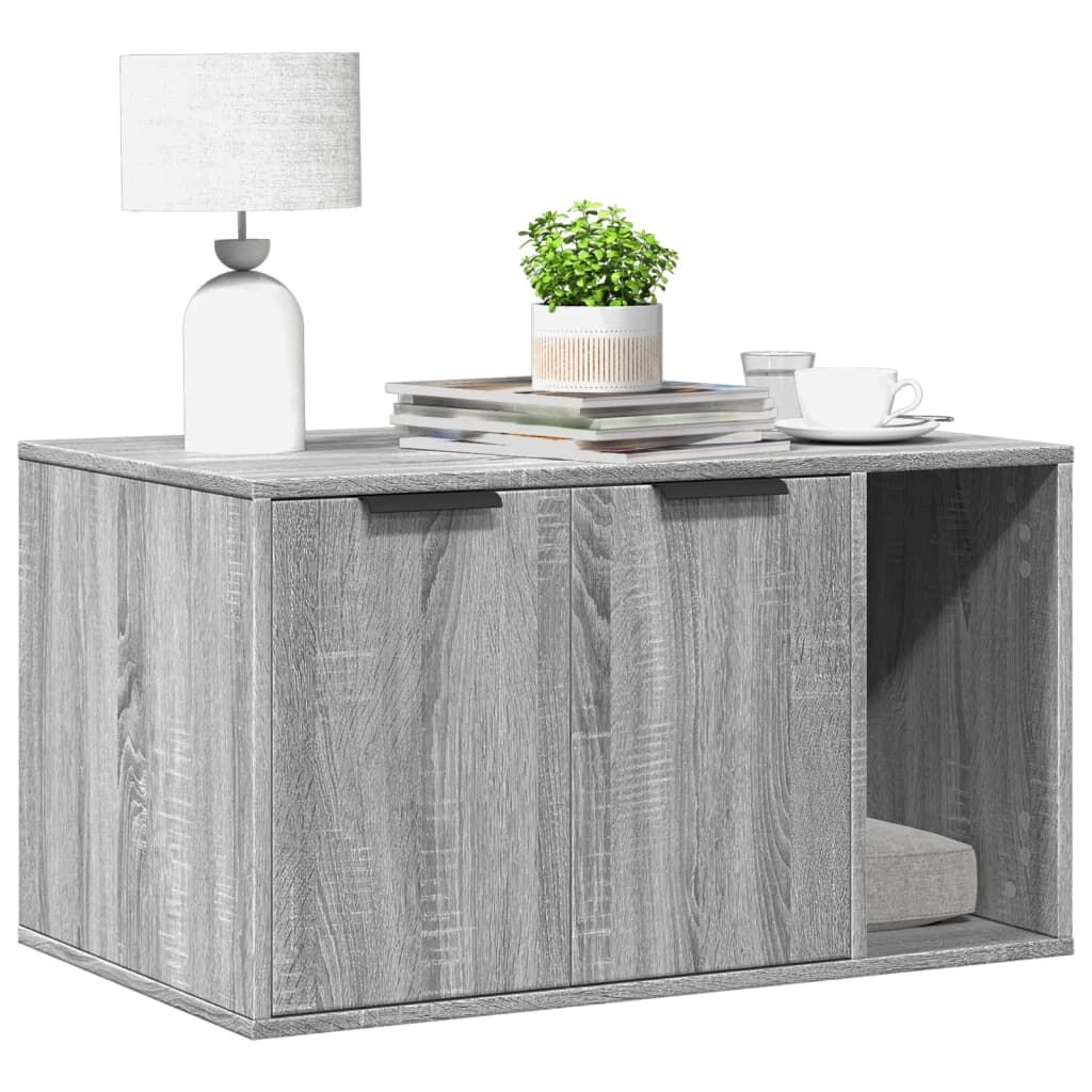 Vidaxl Mueble Arenero Para Gatos Madera Gris Sonoma 80x50x45 Cm_1