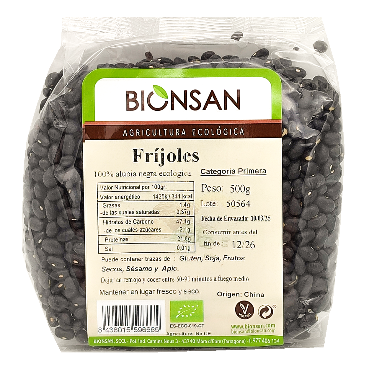 Frijoles En Grano Ecológicos 500gr