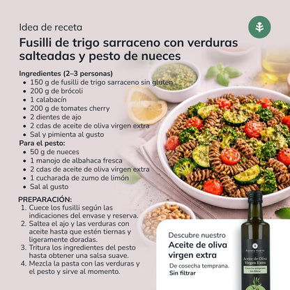 Espirales de trigo sarraceno ECO sin gluten Planeta Huerto 500 g