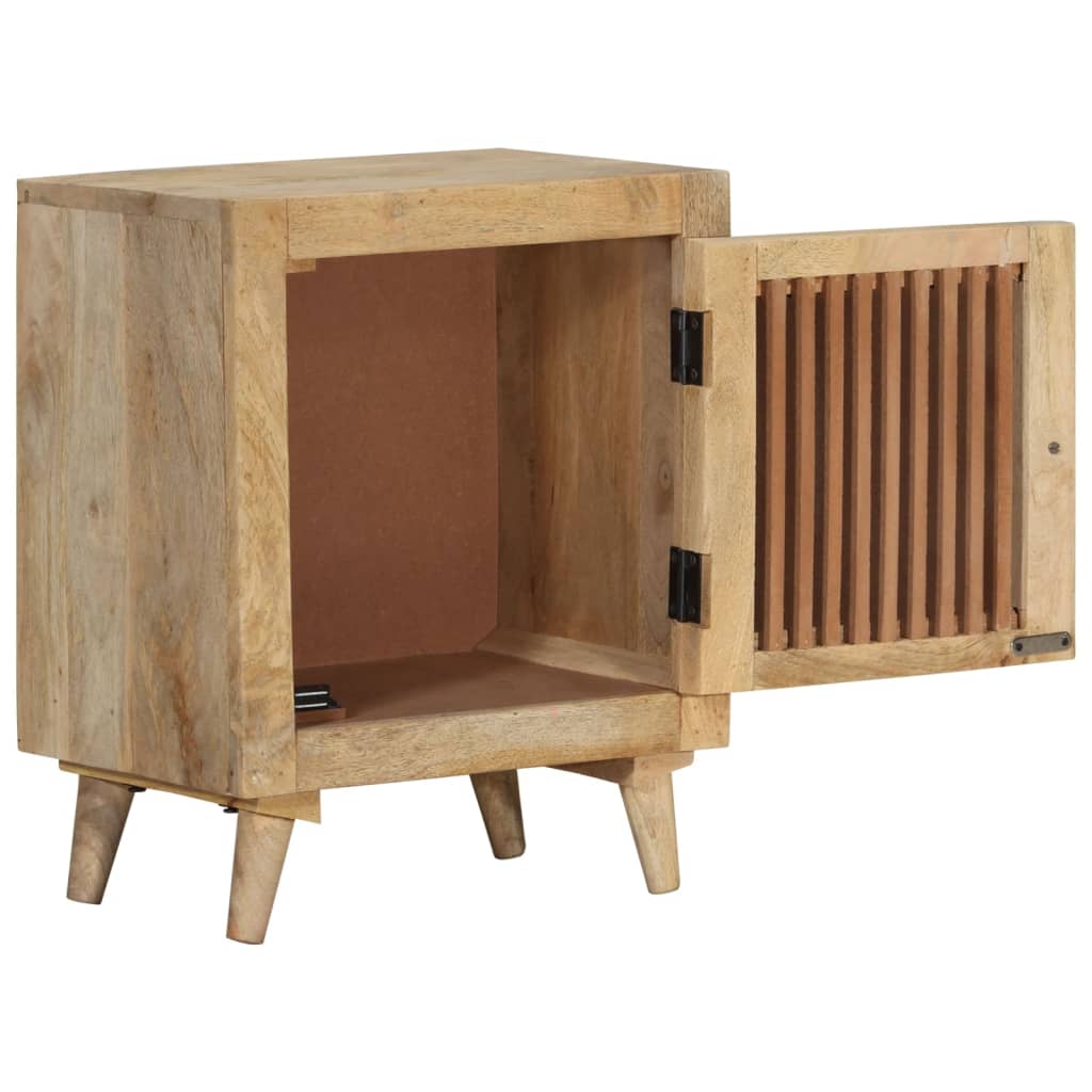 Mesita De Noche De Madera Maciza De Mango 40x30x50 Cm_1