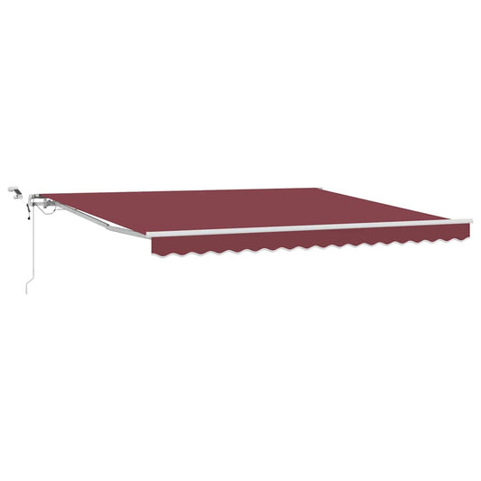 Toldo Retráctil Automático Con Luces Led Burdeos 400x300 Cm_0