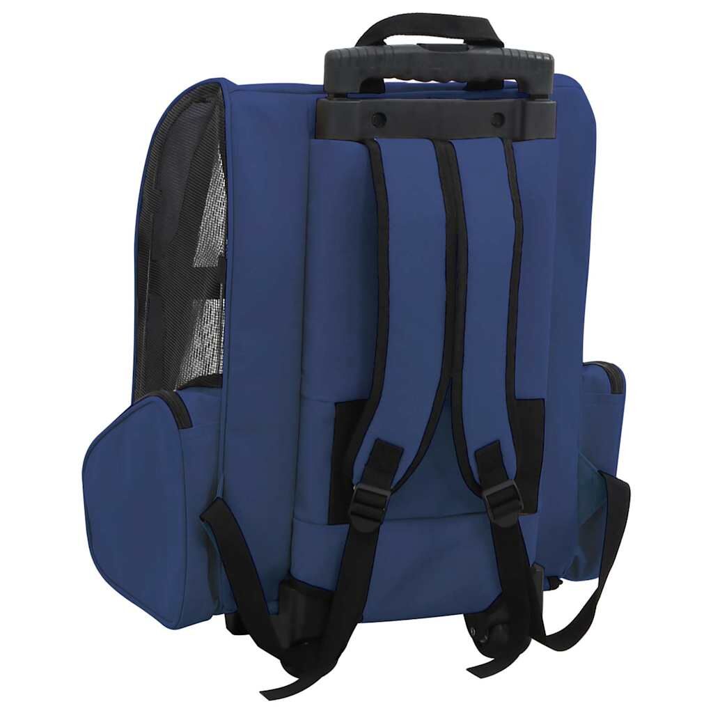 Vidaxl Carro Plegable Para Mascotas Multiusos Azul_3