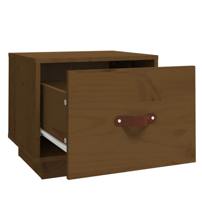 Mesitas De Noche 2 Uds Madera De Pino Marrón Miel 40x34x35 Cm_4