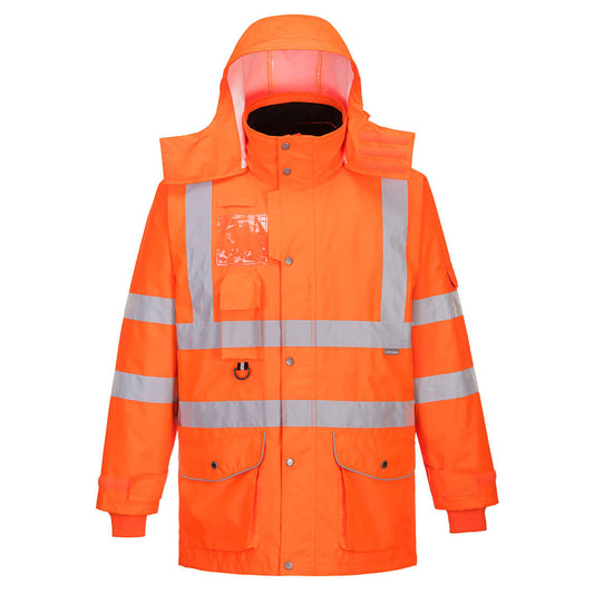 Chaqueta 7 En 1 De Alta Visibilidad Y Transpirable Traffic / S / Naranja_0