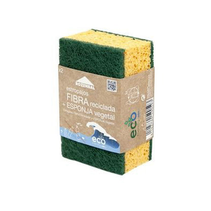 6 Estropajos con Esponja Vegetal Eco Friendly ROZENBAL (3 Packs de 2)