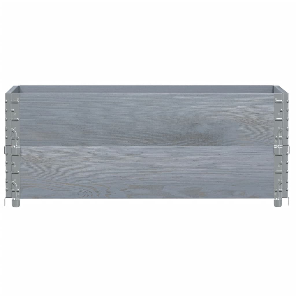 Jardinera De Madera Maciza De Pino Gris 100x50 Cm_2