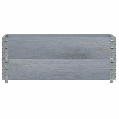 Jardinera De Madera Maciza De Pino Gris 100x50 Cm_2
