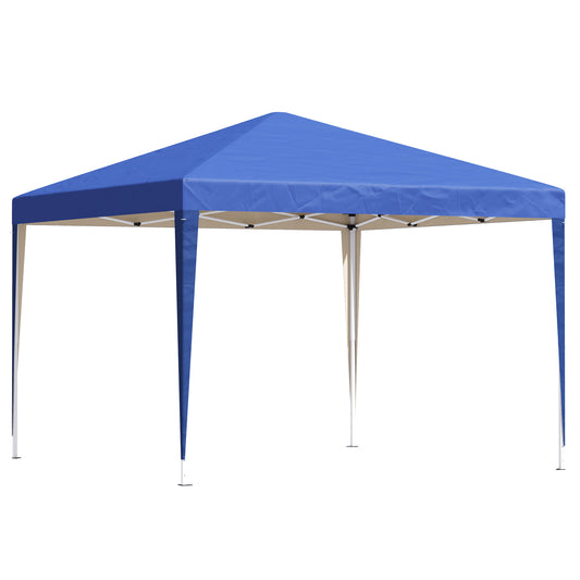 Outsunny Carpa Plegable 3x3 M Con Altura Ajustable Y Bolsa De Transporte Azul_0