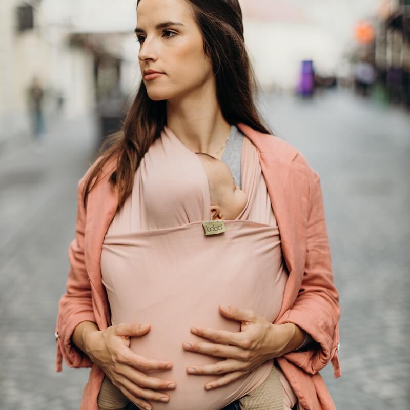 Fular Elástico Portabebé Bambú, Boba Wrap Serenity. Bloom_1