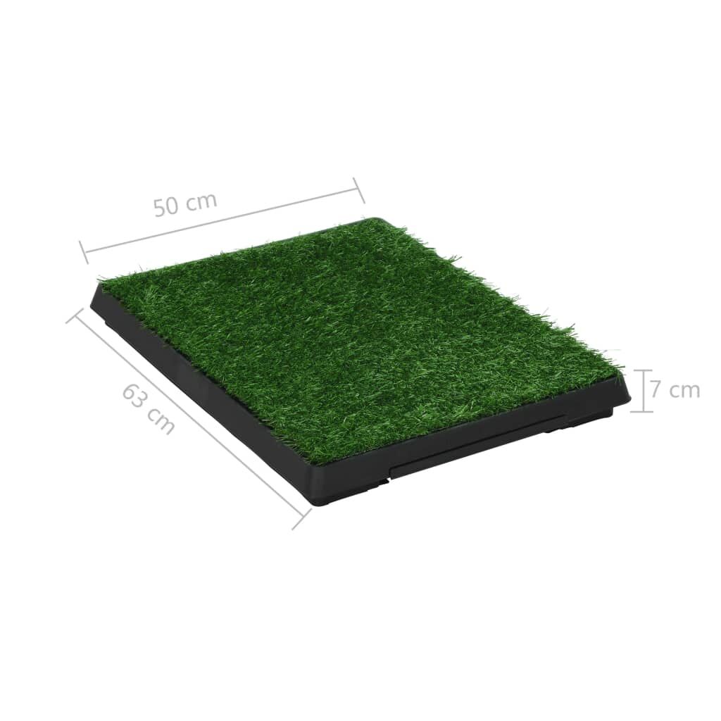 Vidaxl Inodoros Mascotas Con Bandeja Césped Artificial 2 Uds 63x50x7cm_2