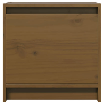 Mesitas De Noche 2 Uds Madera De Pino Marrón Miel 40x30,5x40 Cm_1
