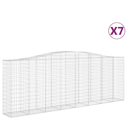 Cestas Gaviones 7 Uds Forma De Arco Hierro 400x50x140/160 Cm_0