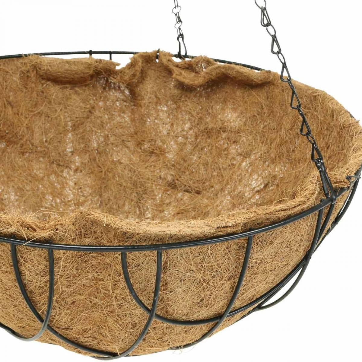 Cesto colgante redondo con forro de coco Ø40 cm Biotop