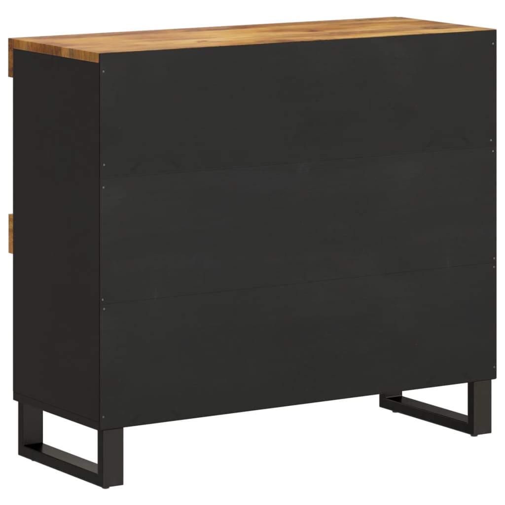 Armario Auxiliar De Madera Maciza De Mango 85x33x75 Cm_3